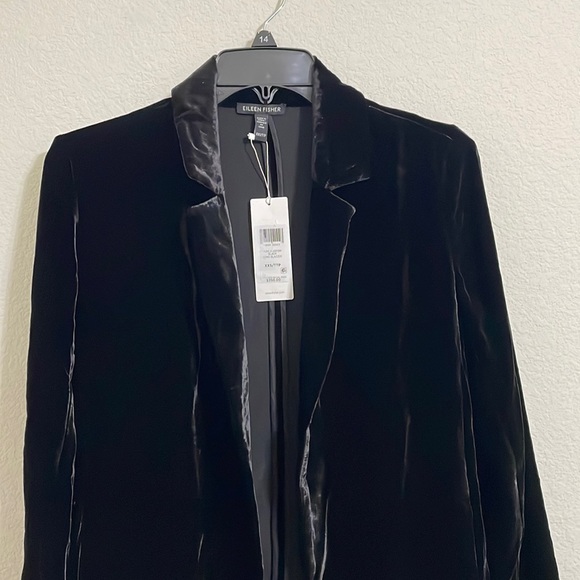 NWT EILEEN FISHER Velvet Long Blazer - Picture 9 of 13